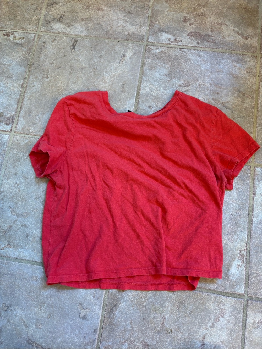 wild fable Red Cropped Boxy Tee